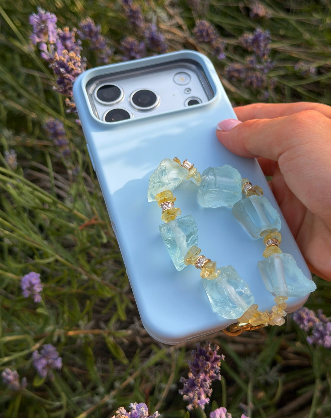 Sea Glass Bloom wristlet